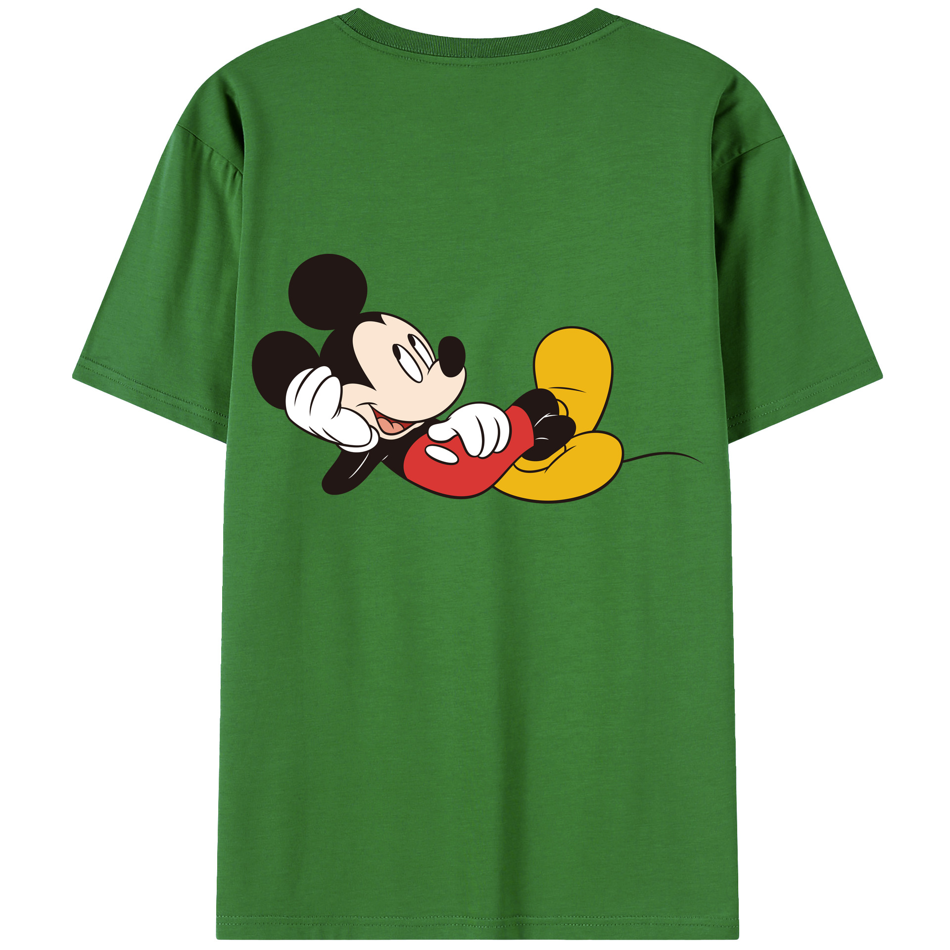 （画像用） ミッキーマウス Mickey Mouse レディース半袖Tシャツ(バックプリント)